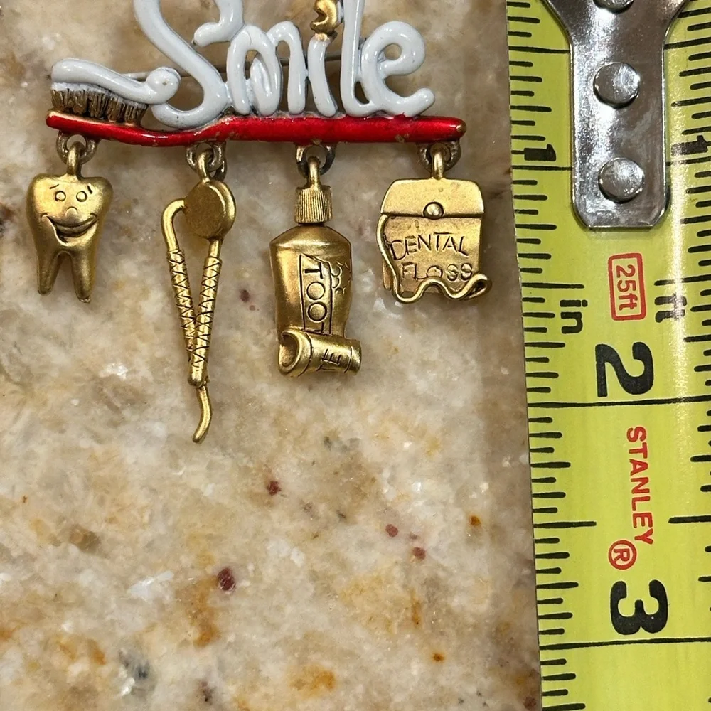 Women’s Dental Brooch Pin - Picture 3 of 5